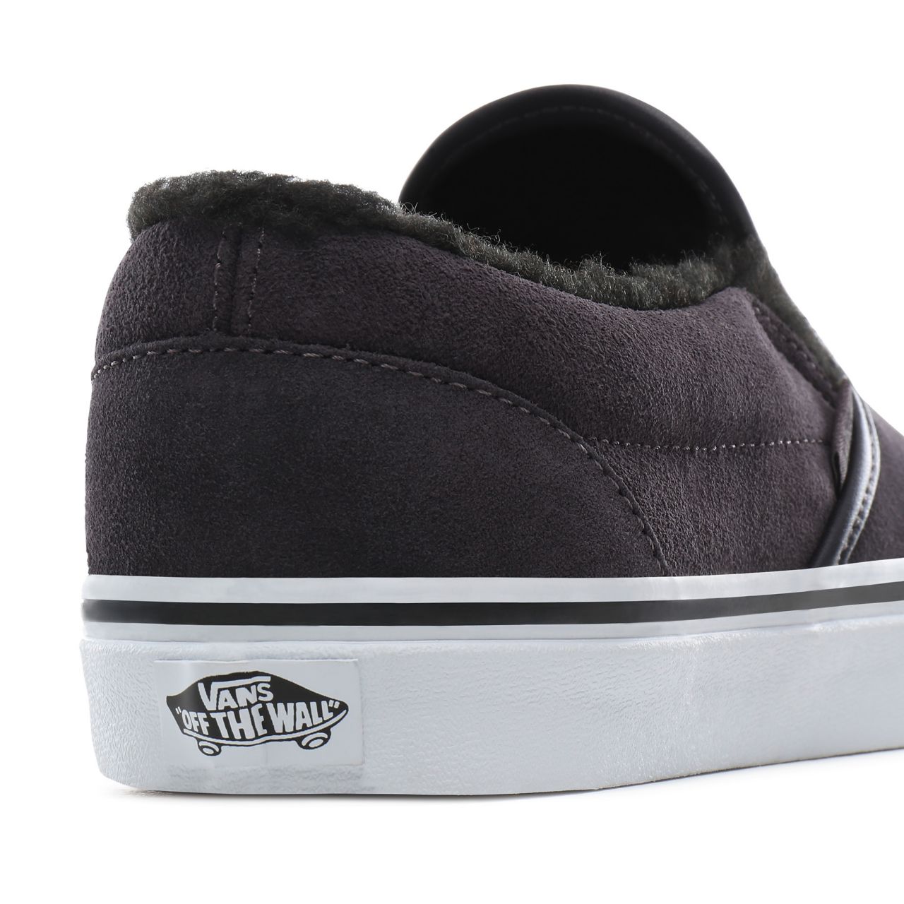 Vans Suede Sherpa Classic Slip-On Classic Mens Womens - (Suede Sherpa) obsidian/black VN0A4BV3TC1 Shoes