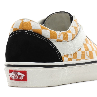 Vans Checkerboard Bold NI Classic Mens Womens - (Checkerboard) black/mango mojito VN0A3WLPV0D Shoes