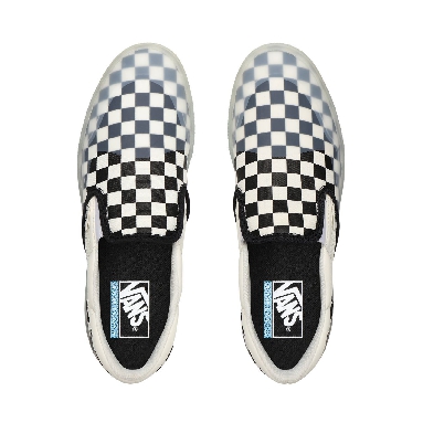 Vans Checkerboard Mod Slip-On Black Classic Mens Womens - (Checkerboard) Marshmallow VN0A4TZZKAG Shoes
