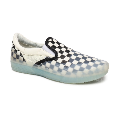 Vans Checkerboard Mod Slip-On Black Classic Mens Womens - (Checkerboard) Marshmallow VN0A4TZZKAG Shoes