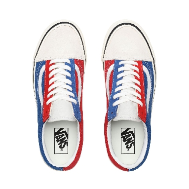 Vans Anaheim Factory Old Skool 36 DX Blue Classic Mens Womens - (Anaheim Factory) Og White/Og Blue/Og Red VN0A38G2XFN Shoes